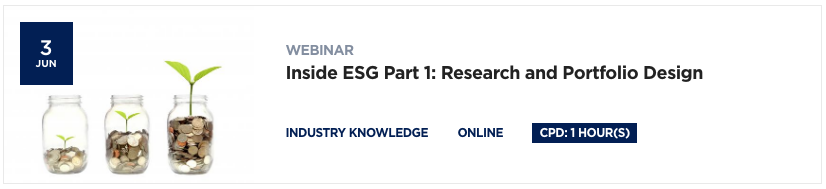 Inside ESG Part 1: Research and Portfolio Design